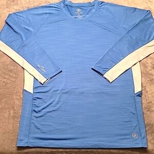 0371. EUC~ HANG 10 ~ UV Protection ~ X-LARGE 💙🩵 Long Sleeve 🌞🌞Sun Protection